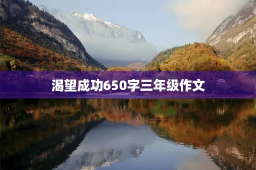 渴望成功650字三年级作文 渴望成功650字三年级作文