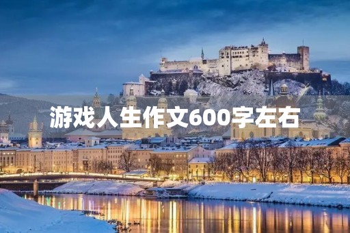 游戏人生作文600字左右 游戏人生作文600字左右