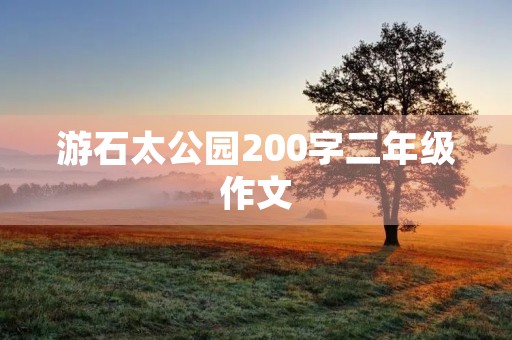 游石太公园200字二年级作文