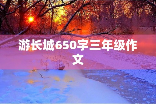 游长城650字三年级作文
