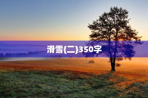 滑雪{二}350字
