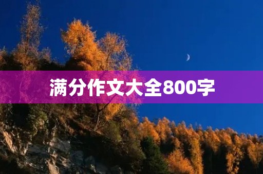 满分作文大全800字 满分作文大全800字