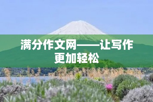 满分作文网——让写作更加轻松