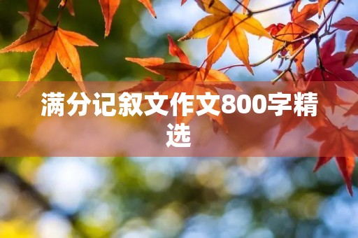 满分记叙文作文800字精选