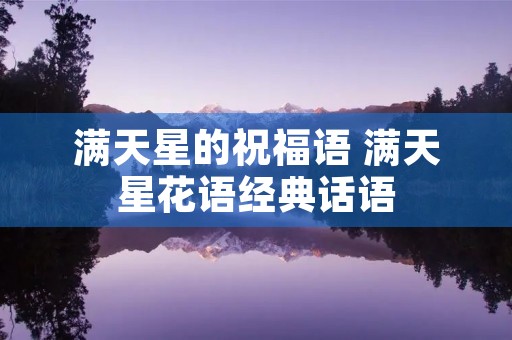 满天星的祝福语 满天星花语经典话语