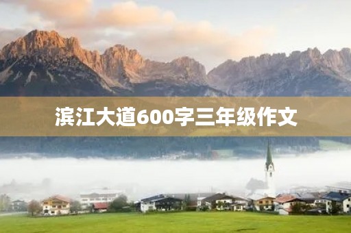 滨江大道600字三年级作文 滨江大道600字三年级作文