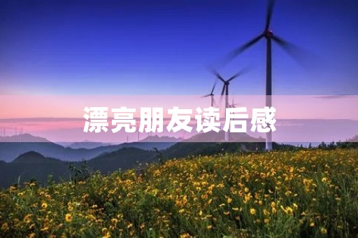 漂亮朋友读后感