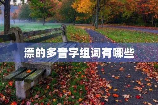 漂的多音字组词有哪些(漂多音字组词)