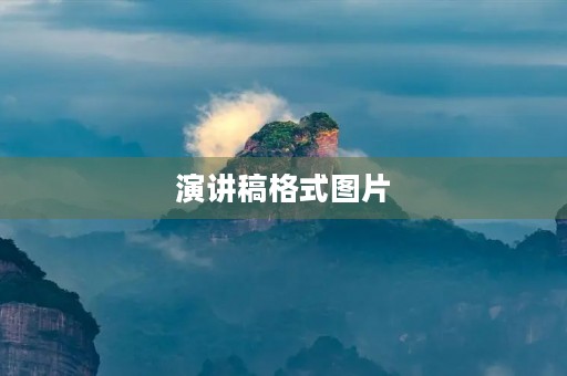 演讲稿格式图片