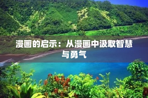 漫画的启示：从漫画中汲取智慧与勇气