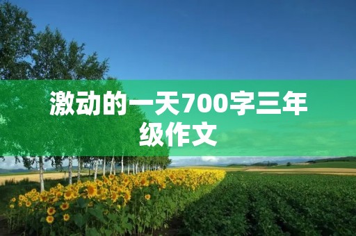 激动的一天700字三年级作文 激动的一天700字三年级作文