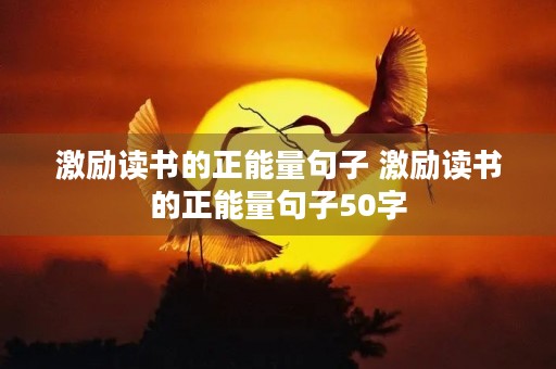 激励读书的正能量句子 激励读书的正能量句子50字
