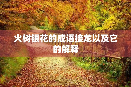 火树银花的成语接龙以及它的解释