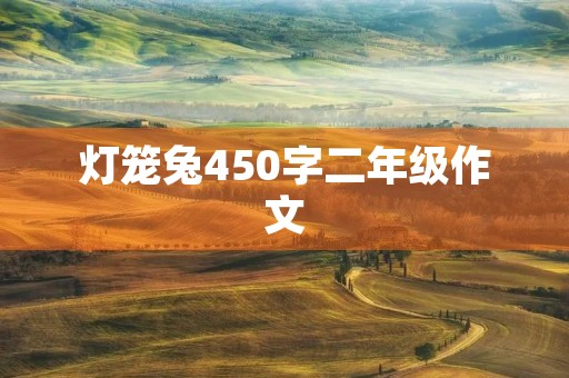 灯笼兔450字二年级作文