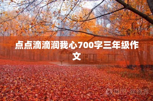 点点滴滴润我心700字三年级作文