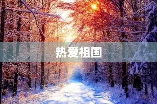 热爱祖国，矢志不渝