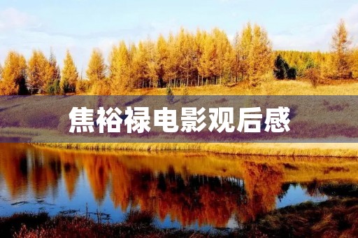焦裕禄电影观后感