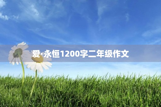爱·永恒1200字二年级作文