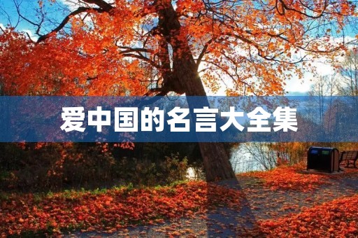爱中国的名言大全集,爱中国的名言大全集(短) 爱中国的名言大全集,爱中国的名言大全集(短)