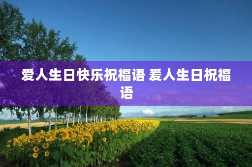 爱人生日快乐祝福语 爰人生日祝福语