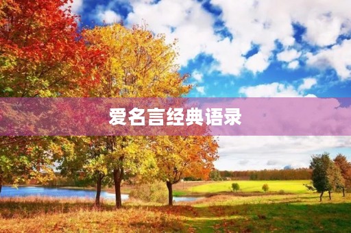 爱名言经典语录，爱名言经典语录图片