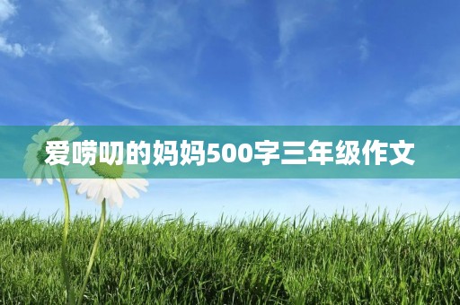 爱唠叨的妈妈500字三年级作文