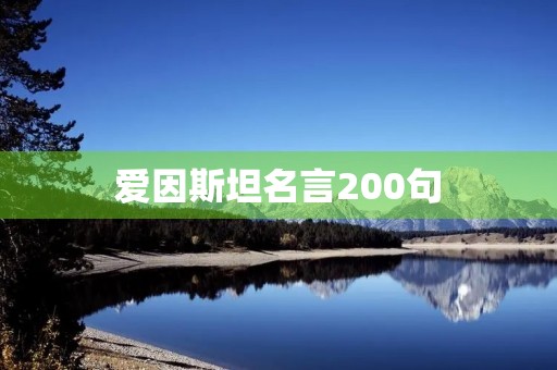 爱因斯坦名言200句，爱因斯坦的名言