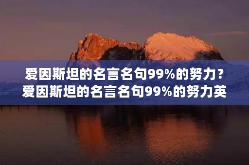 爱因斯坦的名言名句99%的努力?爱因斯坦的名言名句99%的努力英文 爱因斯坦的名言名句99%的努力?爱因斯坦的名言名句99%的努力英文