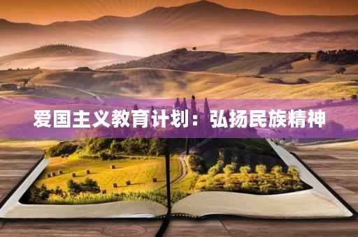 爱国主义教育计划：弘扬民族精神，传承中华文化