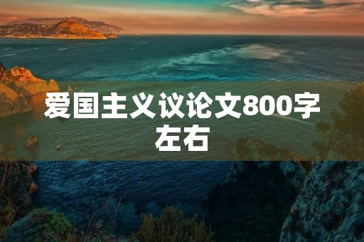 爱国主义议论文800字左右