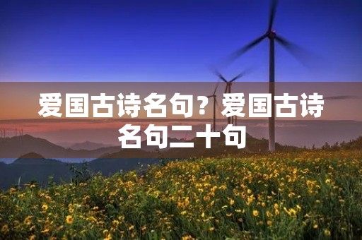 爱国古诗名句？爱国古诗名句二十句