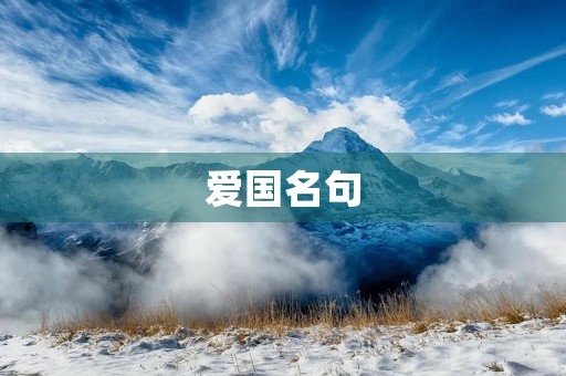 爱国名句(写一两句),爱国名句写一两句 爱国名句(写一两句),爱国名句写一两句