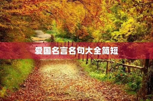 爱国名言名句大全简短(爱国名言名句大全简短八字83句)