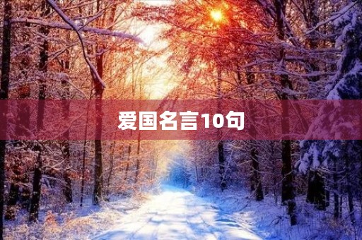 爱国名言10句(爱国名言10句简短)