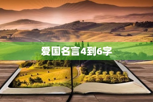 爱国名言4到6字,爱国名言4到6字大全 爱国名言4到6字,爱国名言4到6字大全