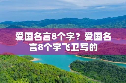 爱国名言8个字？爱国名言8个字飞卫写的
