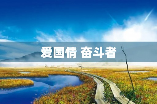 爱国情 奋斗者 爱国情 奋斗者