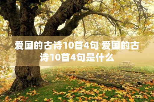 爱国的古诗10首4句 爱国的古诗10首4句是什么 爱国的古诗10首4句 爱国的古诗10首4句是什么