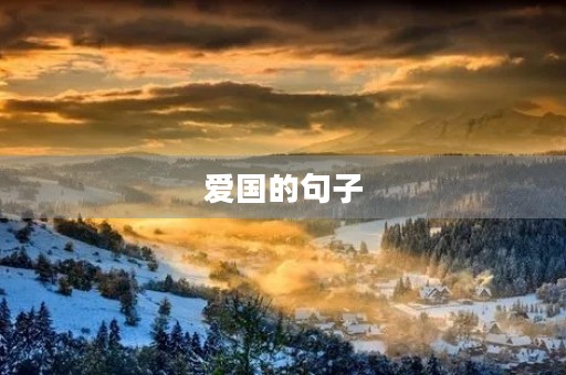 爱国的句子(爱国的句子经典语句) 爱国的句子(爱国的句子经典语句)