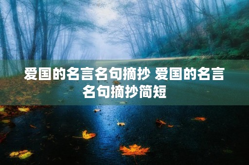 爱国的名言名句摘抄 爱国的名言名句摘抄简短 爱国的名言名句摘抄 爱国的名言名句摘抄简短