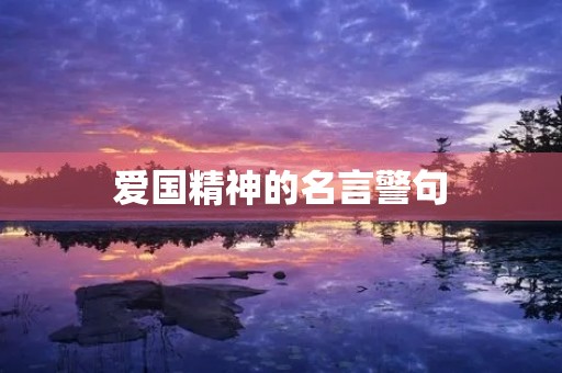 爱国精神的名言警句(关于爱国精神的名言警句)