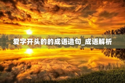 爱字开头的的成语造句_成语解析
