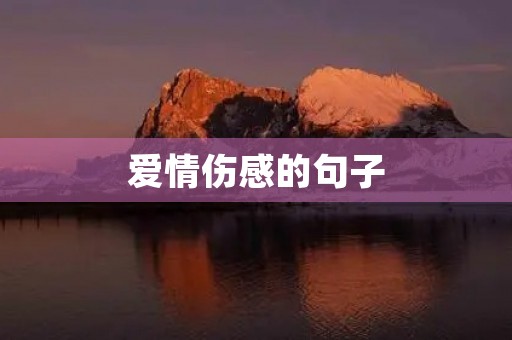 爱情伤感的句子，爱情伤感的句子看了都想流眼泪