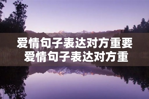 爱情句子表达对方重要 爱情句子表达对方重要一句话 爱情句子表达对方重要 爱情句子表达对方重要一句话