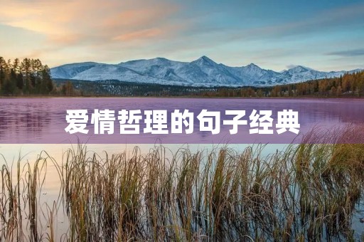 爱情哲理的句子经典(爱情哲理的句子经典简短) 爱情哲理的句子经典(爱情哲理的句子经典简短)