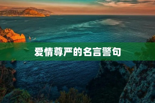 爱情尊严的名言警句，爱情尊严的名言警句大全