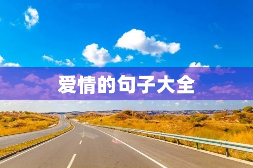 爱情的句子大全(表达深爱一个人的句子) 爱情的句子大全(表达深爱一个人的句子)