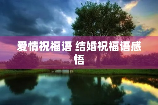 爱情祝福语 结婚祝福语感悟