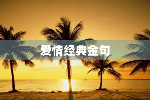 爱情经典金句，100句爱情名言经典短句