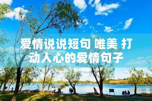 爱情说说短句 唯美 打动人心的爱情句子